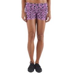 Pink Bat Yoga Shorts