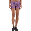 Pink Bat Yoga Shorts View1