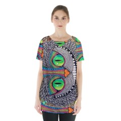 Alice In Wonderland Cat Skirt Hem Sports Top