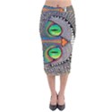 Alice In Wonderland Cat Velvet Midi Pencil Skirt View1