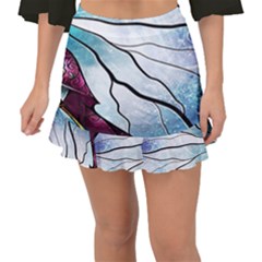 Anna Disney Frozen Stained Glass Fishtail Mini Chiffon Skirt