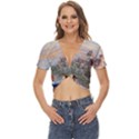 Beauty And The Beast Castle Twist Front Crop Top View1