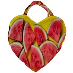 Watermelon Giant Heart Shaped Tote by artworkshop