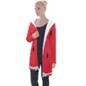 Watermelon Pillow Fluffy Longline Hooded Cardigan View1
