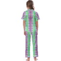Electro Stripe Kids  Satin Short Sleeve Pajamas Set View2
