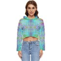 Watercolor Thoughts Women s Lightweight Cropped Hoodie View1