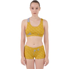 Hexagons Yellow Honeycomb Hive Bee Hive Pattern Work It Out Gym Set by artworkshop