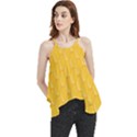 Hexagons Yellow Honeycomb Hive Bee Hive Pattern Flowy Camisole Tank Top View1