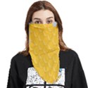 Hexagons Yellow Honeycomb Hive Bee Hive Pattern Face Covering Bandana (Triangle) View1