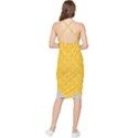 Hexagons Yellow Honeycomb Hive Bee Hive Pattern Bodycon Cross Back Summer Dress View2