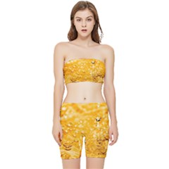 Water Stretch Shorts And Tube Top Set