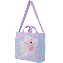Flamingo1 Square Shoulder Tote Bag by flowerland