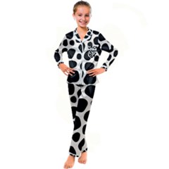 Texture Design Wallpaperpublic Kid s Satin Long Sleeve Pajamas Set