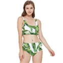 Sheets Tropical Plant Palm Summer Exotic Frilly Bikini Set View1