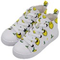 Pattern Lemon Texture Kids  Mid-Top Canvas Sneakers View2