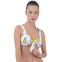 Pattern Lemon Texture Front Tie Bikini Top View1