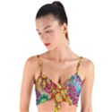 Mandalas Colorful Abstract Ornamental Woven Tie Front Bralet View1