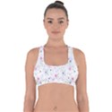 Pattern Flowers Cross Back Hipster Bikini Top  View1
