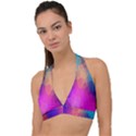 Triangles Polygon Color Halter Plunge Bikini Top View1
