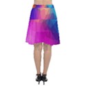 Triangles Polygon Color Chiffon Wrap Front Skirt View2