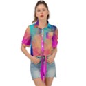 Triangles Polygon Color Tie Front Shirt  View1