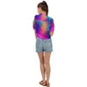 Triangles Polygon Color Tie Front Shirt  View2