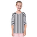 Barcode Pattern Kids  Quarter Sleeve Raglan Tee View1