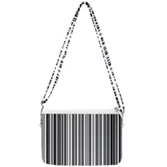 Barcode Pattern Double Gusset Crossbody Bag by Sapixe
