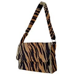 Tiger Animal Print A Completely Seamless Tile Able Background Design Pattern Full Print Messenger Bag (l) by Amaryn4rt