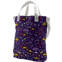 Pattern-cute-clouds-stars Canvas Messenger Bag View1