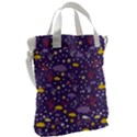 Pattern-cute-clouds-stars Canvas Messenger Bag View2