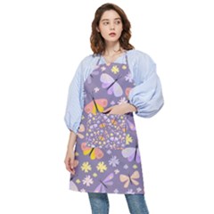 Vector-seamless-pattern-with-butterflies-beetles Pocket Apron