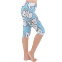 Seamless-little-cat-dragonfly-pattern Lightweight Velour Cropped Yoga Leggings View3