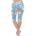 Seamless-little-cat-dragonfly-pattern Lightweight Velour Cropped Yoga Leggings View4