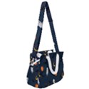 Halloween Ghost Pumpkin Bat Skull Rope Handles Shoulder Strap Bag View2
