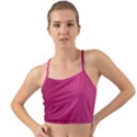 Pink Leather Leather Texture Skin Texture Mini Tank Bikini Top View1