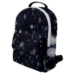 Snowflakes Snow Flap Pocket Backpack (small) by artworkshop