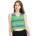 Catching Fractals V-Neck Cropped Tank Top View1