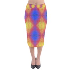 Time Velvet Midi Pencil Skirt