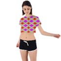 Tritwisst Tie Back Short Sleeve Crop Tee View1