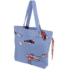 Fish Carp Koi Koi Drawstring Tote Bag by artworkshop
