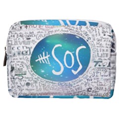 5 Seconds Of Summer Collage Quotes Make Up Pouch (medium) by nate14shop