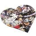 5 Second Summer Collage Wooden Puzzle Heart View3