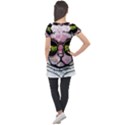 Black-cat-head Puff Sleeve Tunic Top View2