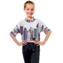 City-urban-buildings-skyscraper Kids Mock Neck Tee View1