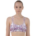 Pink Flower Cartoon Line Them Up Sports Bra View1