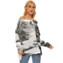Ink-wash-painting-mountain-rolling-mountains Off Shoulder Chiffon Pocket Shirt View3