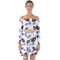 Glasses Off Shoulder Top with Skirt Set View1