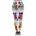 Cartoon-cute-owl-vector Lightweight Velour Leggings View2