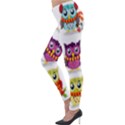 Cartoon-cute-owl-vector Lightweight Velour Leggings View3